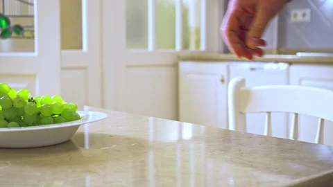 Man's hand taking touching grape Video stock 108585849