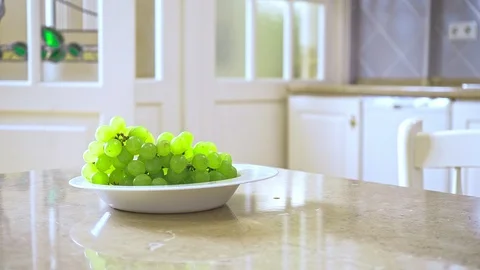 Man's hand taking touching grape Video stock 108585957