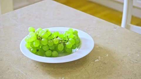 Man's hand taking touching grape Video stock 108586065