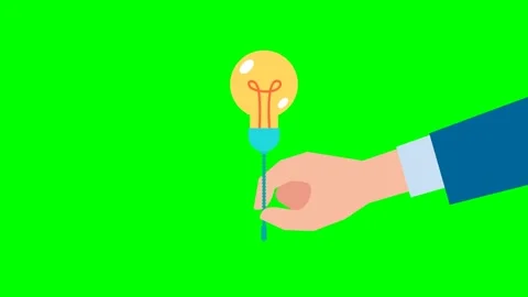 Man's hand turns on a light bulb. Turn on creativity, inspiration, new idea Stock Footage 267264079