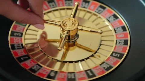 Russian roulette wheel is spinning at a , Stock Video