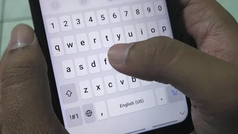 Man's hand typing password  Stock Footage 296103450