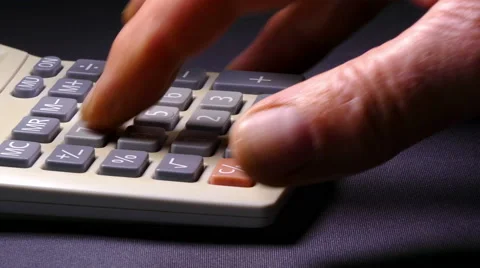 Man’s hand using a calculator. Stock Footage 66995863