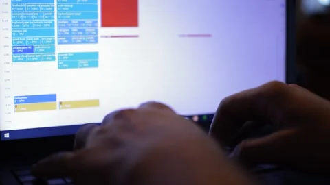 man's hand using google calendar app on | Stock Video | Pond5