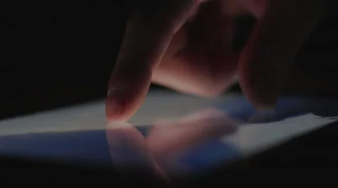 Mans hand using zoom options in the tablet PC Stock-Footage 67552061