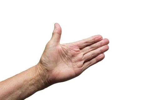 Man's hand on a white background Foto stock