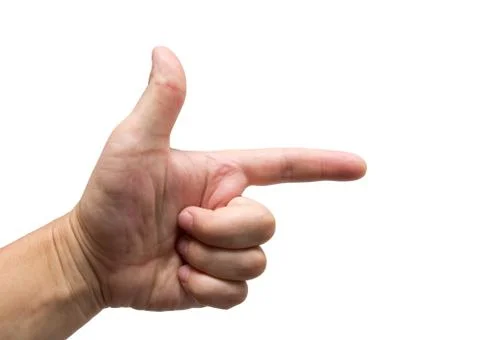Man's hand on a white background Stock Photos