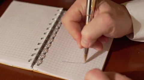 Man's hand write NO on the paper  Stock Footage 62086847