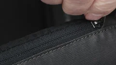 Women's Jacket Zipper Decides to Stay Do, Stock Video