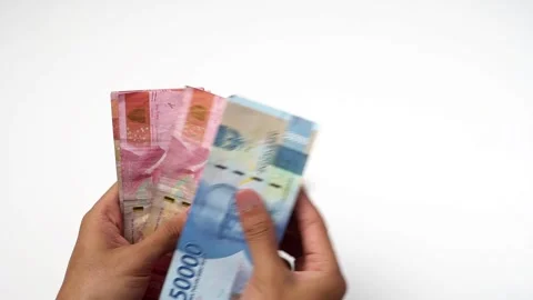 Man's hands counting money, close up. Concept of financial wealth, saving m.. Stock Footage 272390573