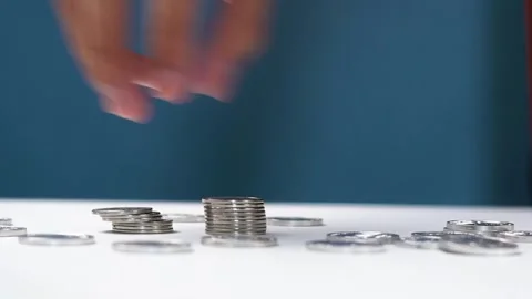 Man's hands counting money, close up. Concept of financial wealth, saving m.. Stock Footage 272390765