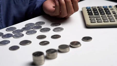 Man's hands counting money, close up. Concept of financial wealth, saving m.. Stock Footage 272390845