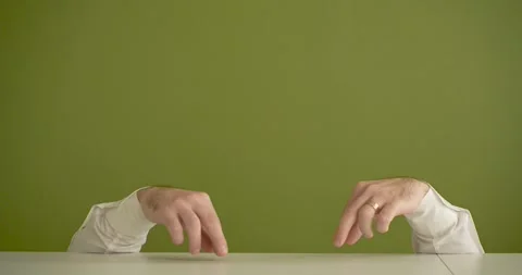 A man's hands make emotional gestures. Stock Footage 267089812