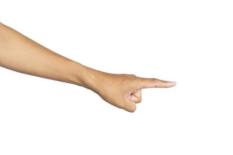 Man's hands making gestures isolated white background Stock Photos