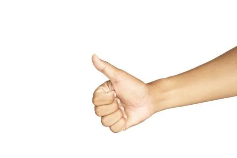 Man's hands making gestures isolated white background Stock Photos