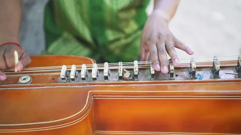 Man's Hands Playing Chakhe Video stock 137052200