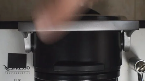 Man's Hands Removing Coffee Capsule Point Of View Stock Footage 36793120