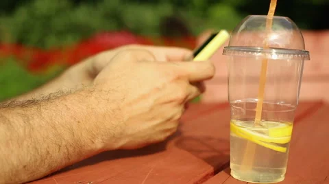 Man's hands is typing sms on the phone Stock Footage 65811973