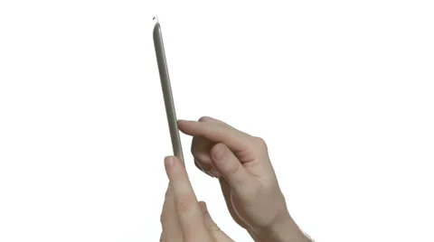 Man's hands using digital tablet computer 스톡 동영상 37322276