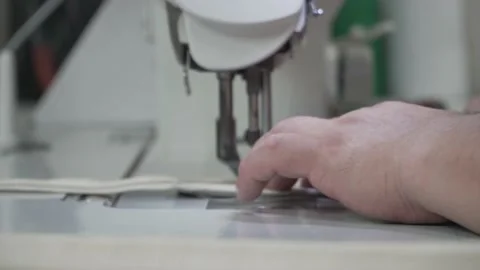 Man's Hands Using a Sewing Machine, 4K 스톡 동영상 138182747