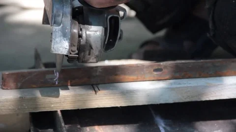 Man's hands welding Video stock 80811206