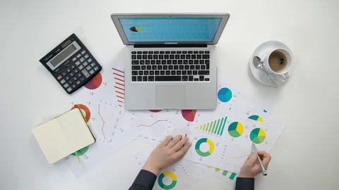 Man's Hands Working on the Laptop Stock Footage 84386568