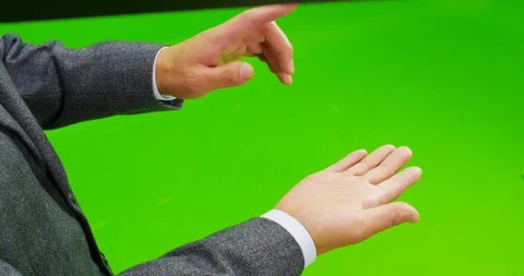 Man's hands_chroma Stock Footage 93689371