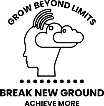 A man's head with a cloud in the background イラスト素材