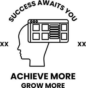 A man's head with a computer screen on it Stock-Illustration