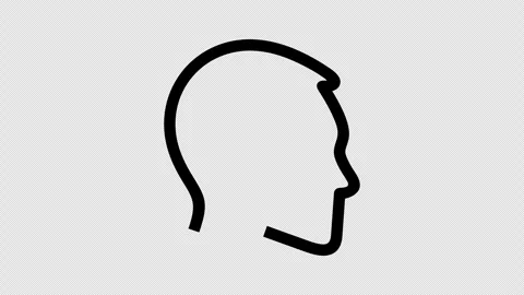 Man's head linear graphic animation. Alp... | Stock Video | Pond5