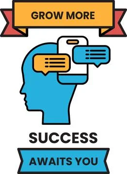 A man's head with two talking heads on it Illustration