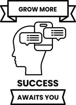 A man's head with two talking heads on it Illustration