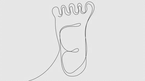 A man's heel drawn by one Stock Footage 155602500