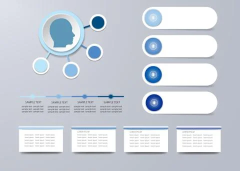 The man's infographic vector ready for your use Illustrazione stock