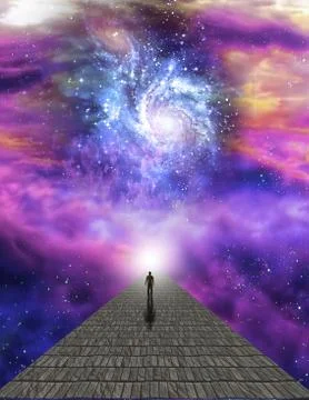 Mans Journey Stock Illustration