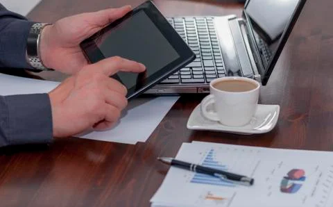 Mans office Foto stock