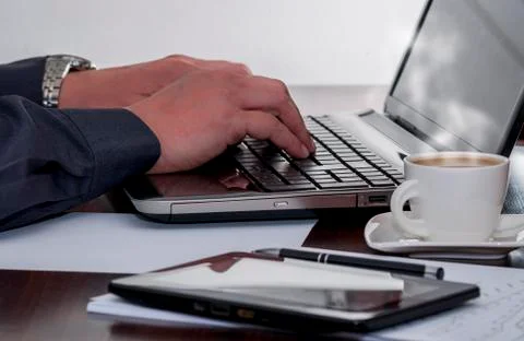 Mans office Stock Photos
