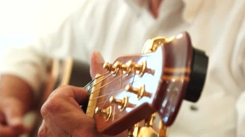 Mans play guitars Stock Footage 61175431