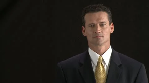 Man's Portrait on Black Background Stock Footage 10902818