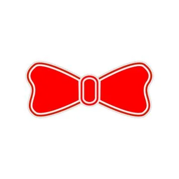 Man's red butterfly Illustrazione stock