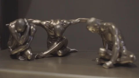 Mans Sculpture Stock Footage 125887285