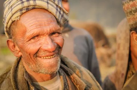 Mans sight in Nepal Stock Photos