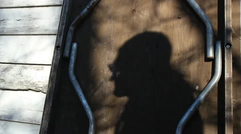 Man's silhouette Stock-Footage 947446