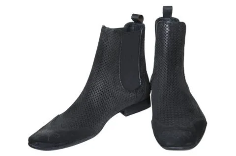 Man's suede boots Stock Photos