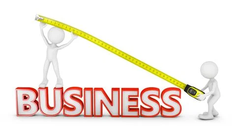 Mans with a tape measure Stock Illustration