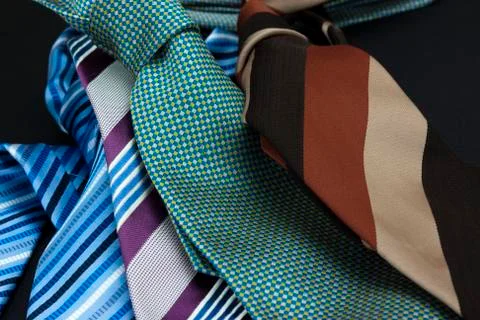 Man's tie on a black background Stock Photos