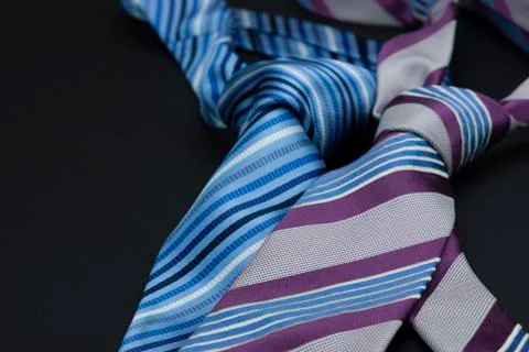 Man's tie on a black background Stock Photos