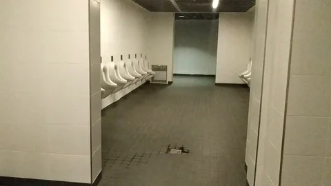 Man's toilet. Stock Footage 98086005