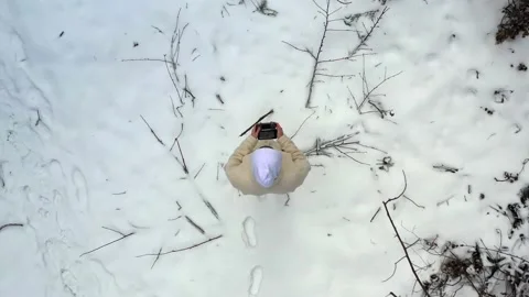 Man's view of the forest 動画素材 169859491