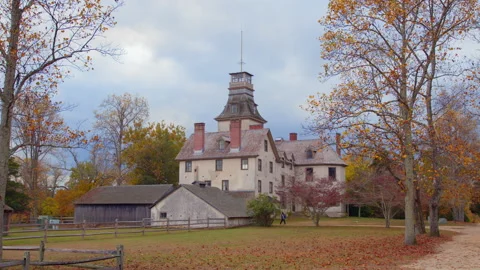 Mansion in Autumn Stock Footage 141889366